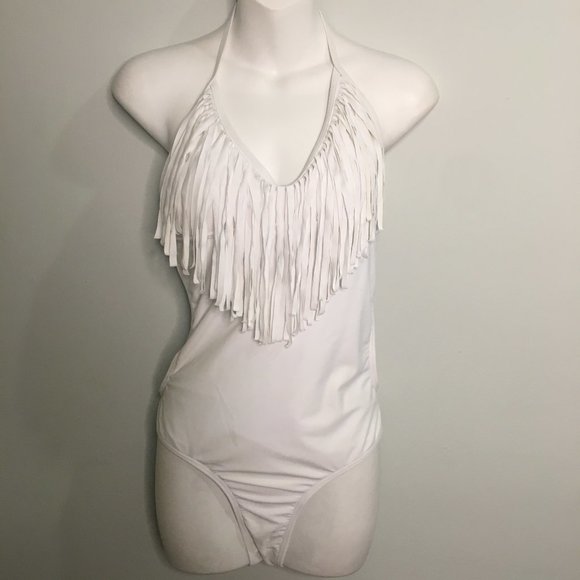 One Piece White Swimsuit - Item#89 - Picture 2 of 7
